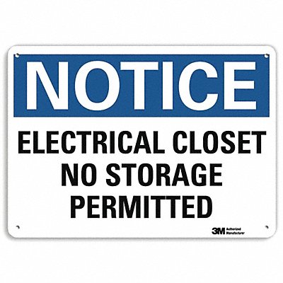 Notice Sign 7 inx10 in Plastic