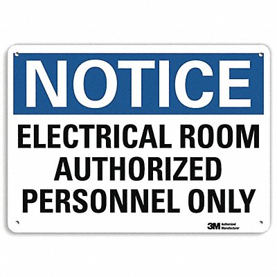 Notice Sign 7 inx10 in Plastic