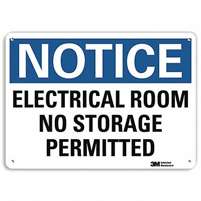 Notice Sign 10 inx14 in Plastic