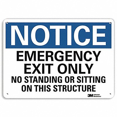 Notice Sign 7 in x 10 in Plastic