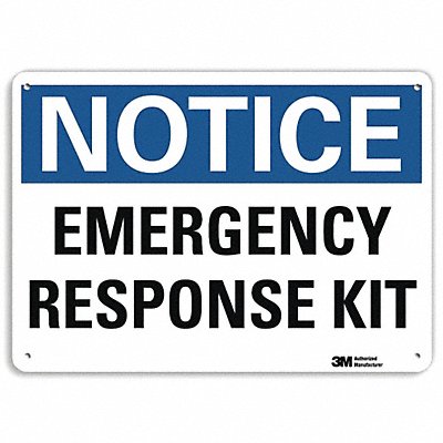 Notice Sign 10 in x 14 in Plastic