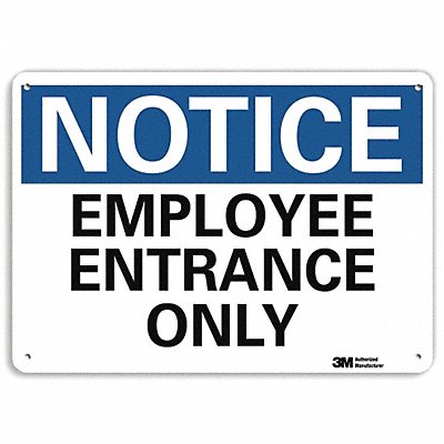 Notice Sign 10 inx14 in Plastic