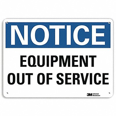 Notice Sign 7 inx10 in Plastic