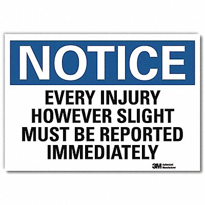 Notice Sign 5 in x 7 in Rflct Sheeting