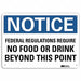 Notice Sign 7 in x 10 in Plastic
