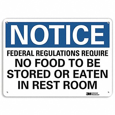 Notice Sign 7 in x 10 in Plastic