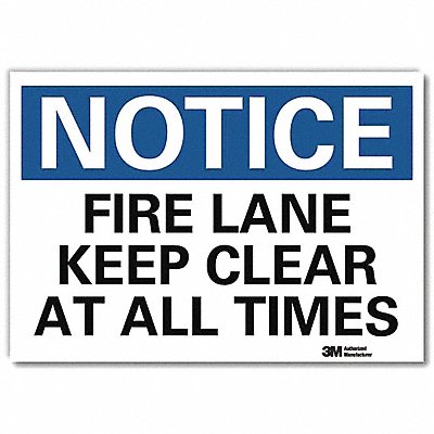 Reflective Fire Lane Label 10x14in Alum