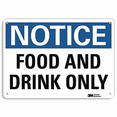 Notice Sign 10 in x 14 in Aluminum