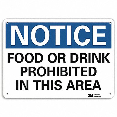 Notice Sign 10 in x 14 in Aluminum