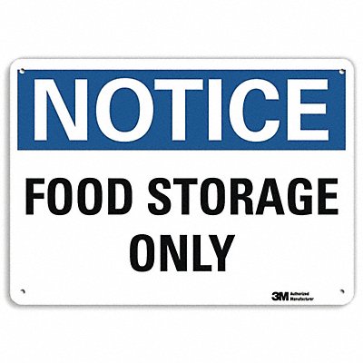 Notice Sign 7 in x 10 in Aluminum
