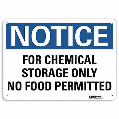 Notice Sign 7 in x 10 in Plastic