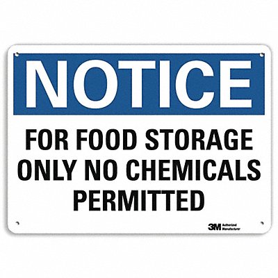 Notice Sign 10 in x 14 in Plastic
