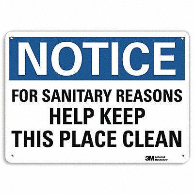 Notice Sign 7 in x 10 in Aluminum