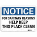 Notice Sign 7 in x 10 in Aluminum