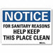 Notice Sign 10 in x 14 in Rflct Sheeting