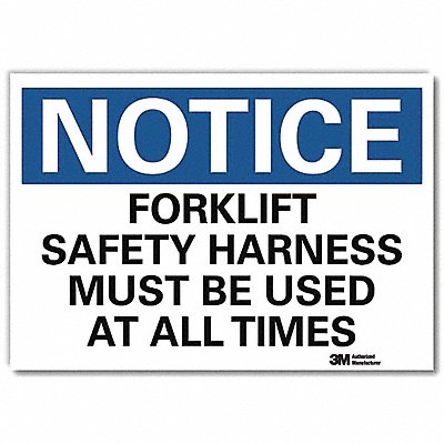 Notice Sign 10 in x 14 in Rflct Sheeting