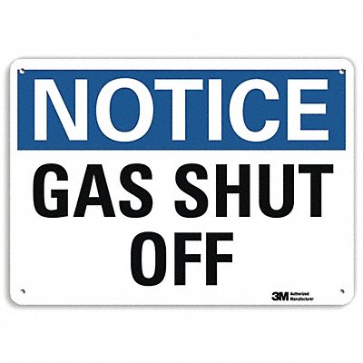 Notice Sign 10 in x 14 in Plastic