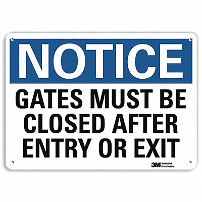 Notice Sign 7 in x 10 in Aluminum