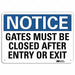 Notice Sign 10 in x 14 in Aluminum