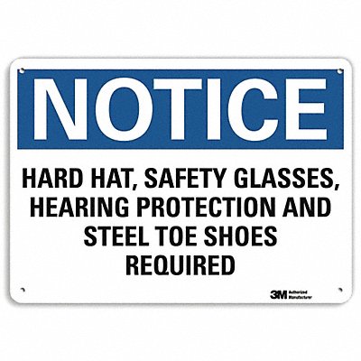Notice Sign 10 inx14 in Aluminum