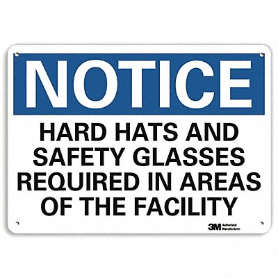 Notice Sign 10 in x 14 in Aluminum