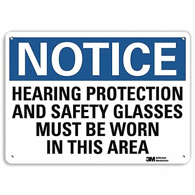 Notice Sign 7 in x 10 in Aluminum