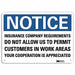 Notice Sign 10 inx14 in Aluminum