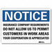 Notice Sign 7 in x 10 in Rflct Sheeting