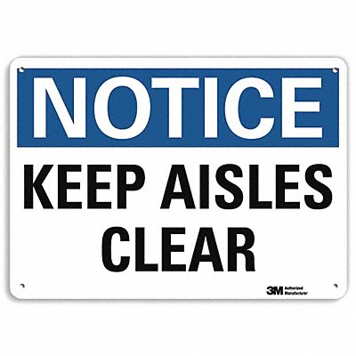 Notice Sign 7 in x 10 in Aluminum