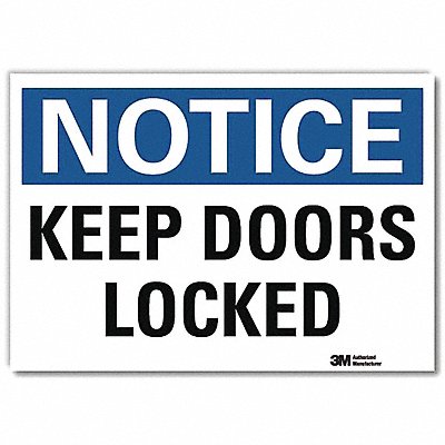 Notice Sign 7inx10in Reflective Sheeting