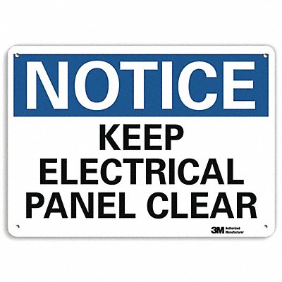 Notice Sign 10 in x 14 in Aluminum