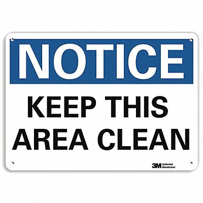 Notice Sign 10 in x 14 in Aluminum