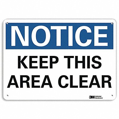 J7181 Notice Sign 7 in x 10 in Aluminum