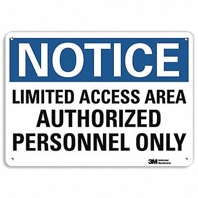 Notice Sign 7 inx10 in Plastic