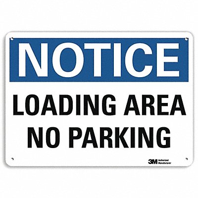 Rflct Loading Unloading Sign 7x10in Alum