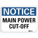 Notice Sign 7 in x 10 in Aluminum
