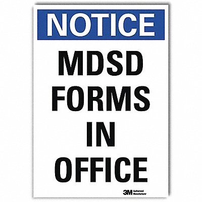Notice Sign 10 in x 7 in Rflct Sheeting