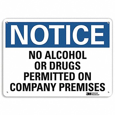 Notice Sign 7 in x 10 in Aluminum