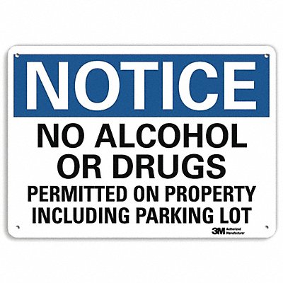 Notice Sign 10 in x 14 in Plastic
