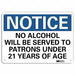 Notice Sign 7 in x 10 in Plastic