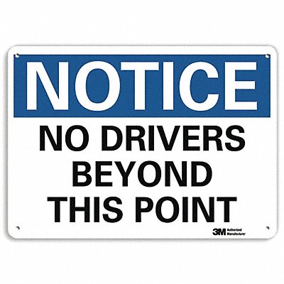 NonRflctv Loading Unloading Sign 10x14in