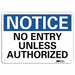 Notice Sign 7 in x 10 in Aluminum