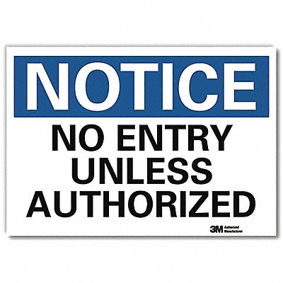 Notice Sign 7 in x 10 in Rflct Sheeting