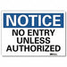 Notice Sign 7 in x 10 in Rflct Sheeting