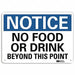 Notice Sign 7 in x 10 in Plastic