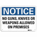Notice Sign 7 in x 10 in Aluminum