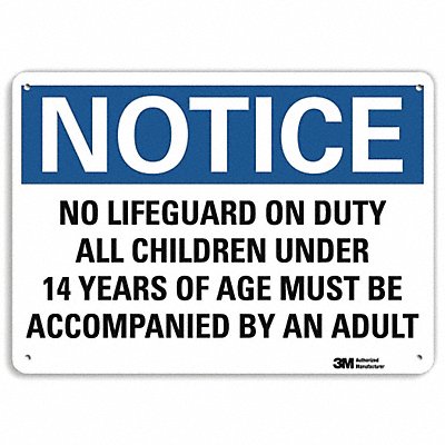 Notice Sign 7 in x 10 in Aluminum
