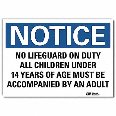 Notice Sign 5 in x 7 in Rflct Sheeting