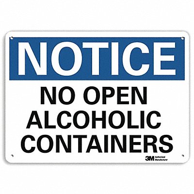 Notice Sign 7 in x 10 in Plastic