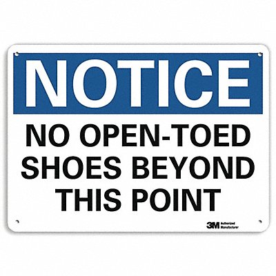 Notice Sign 7 in x 10 in Plastic